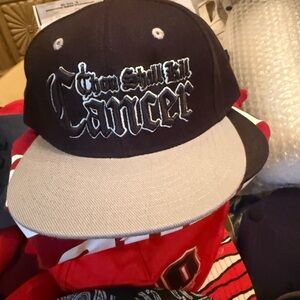Black and Gray “Thou Shall Kill Cancer” Snapback Cap
